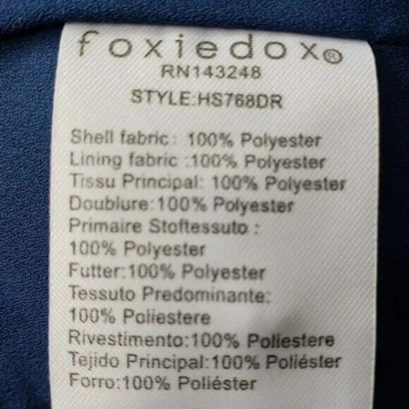 Foxiedox Women's Sleeveless Ruffle Blue Floral Print Dress Size S NWT $135.70 - Picture 11 of 11